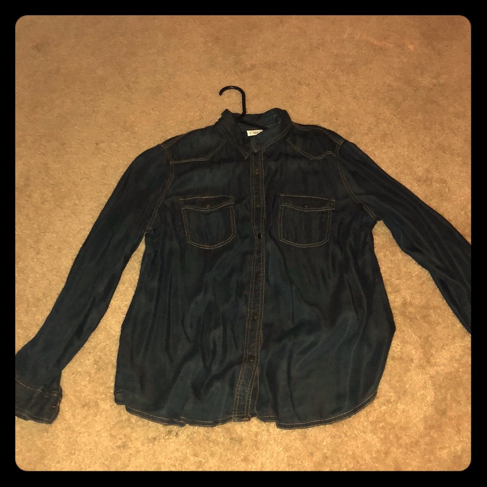 Denim button up shirt